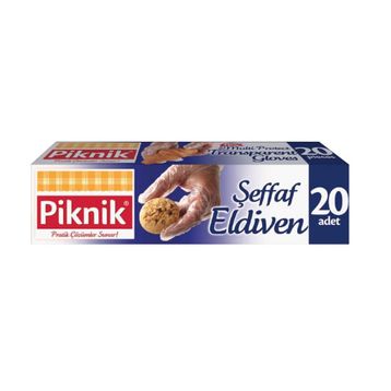 Piknik 20'li Plastik Şeffaf Eldiven