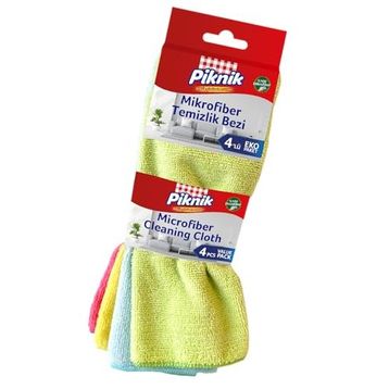 Piknik 4'lü Mikrofiber Temizlik Bezi