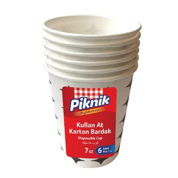 Piknik 7 Oz 6'lı Karton Bardak