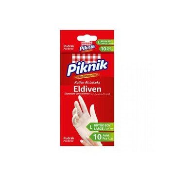 Piknik Büyük Boy 10'lu Lateks Eldiven