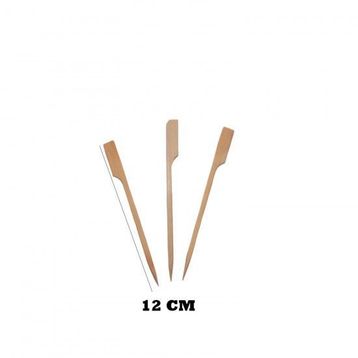 Pilelistore 12 cm 100 Adet Özel Ahşap Yassı Saplı Çöp Şiş Çubuğu