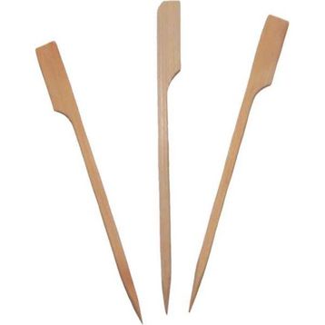 Pilelistore 12 cm 100 Adet Özel Ahşap Yassı Saplı Çöp Şiş Çubuğu