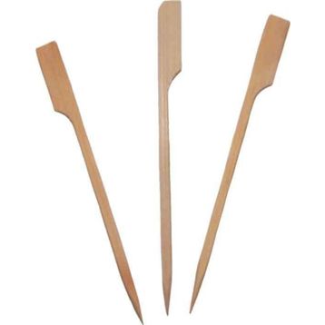 Pilelistore 12 cm 100 Adet Özel Ahşap Yassı Saplı Çöp Şiş Çubuğu