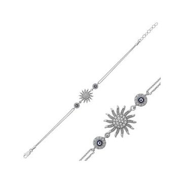 Pilelistore 925 Ayar Gümüş Güneş Bileklik