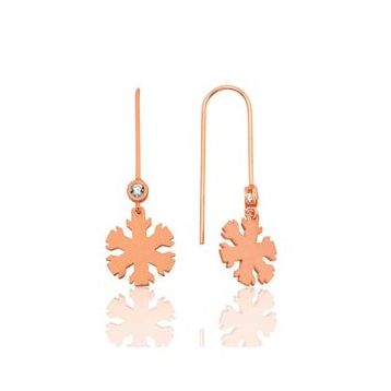 Pilelistore 925 Ayar Gümüş Kar Tanesi Küpe