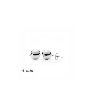 Pilelistore 925 Ayar Gümüş Top 4 mm Küpe