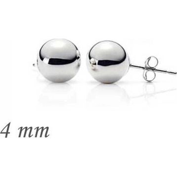 Pilelistore 925 Ayar Gümüş Top 4 mm Küpe
