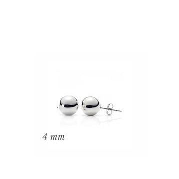 Pilelistore 925 Ayar Gümüş Top 4 mm Küpe