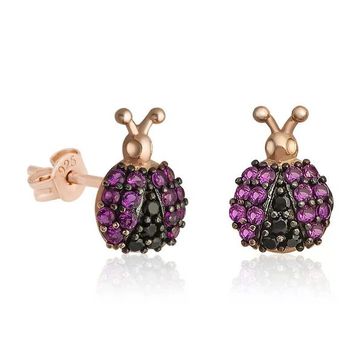 Pilelistore Gümüş Uğur Böceği Küpe