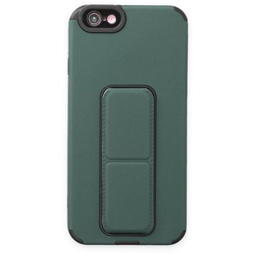 pilelistore iPhone 6 Mega Standlı Yeşil Silikon Kılıf
