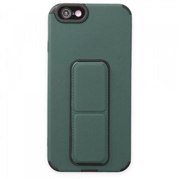 pilelistore iPhone 6 Mega Standlı Yeşil Silikon Kılıf