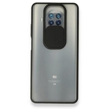 pilelistore Xiaomi Mi Palm Buzlu Kamera Sürgülü Silikon Siyah 10T Lite Kılıf