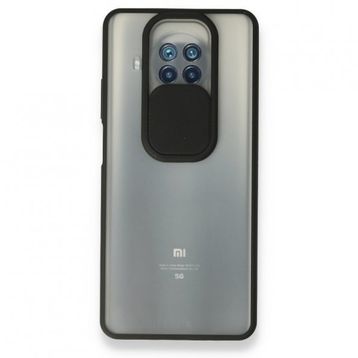 pilelistore Xiaomi Mi Palm Buzlu Kamera Sürgülü Silikon Siyah 10T Lite Kılıf