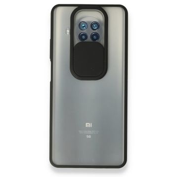 pilelistore Xiaomi Mi Palm Buzlu Kamera Sürgülü Silikon Siyah 10T Lite Kılıf