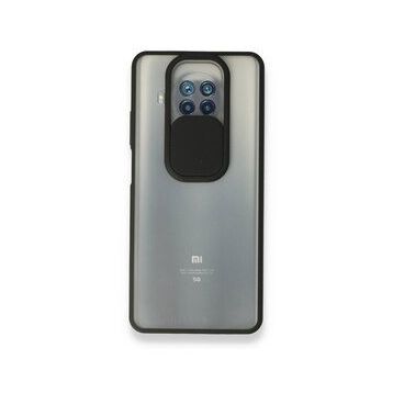 pilelistore Xiaomi Mi Palm Buzlu Kamera Sürgülü Silikon Siyah 10T Lite Kılıf