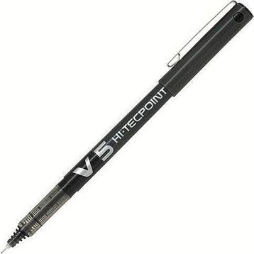 Pilot V5 Hi-Tecpoint 0.5 mm Siyah İğne Uçlu Roller Kalem