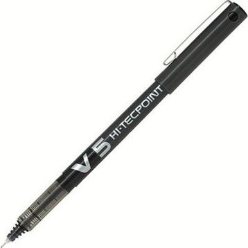 Pilot V5 Hi-Tecpoint 0.5 mm Siyah İğne Uçlu Roller Kalem