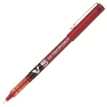 Pilot V5 Hi-Tecpoint Kırmızı Mürekkepli Kalem