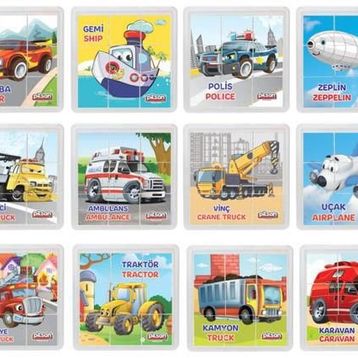 PİLSAN BJ-2103541 Taşıtlar Puzzle Seti