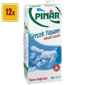 Pınar 1 lt Yarım Yağlı Süt