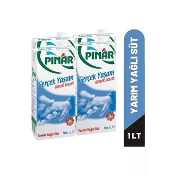Pınar 1 lt Yarım Yağlı Süt