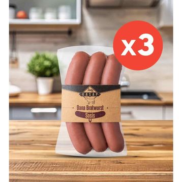 Pınar 255 gr Kasap Dana Bratwurst Sosis (3 adet)