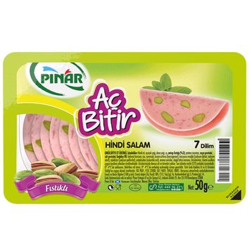 Pınar 50 gr Aç Bitir Fıstıklı Hindi Salam