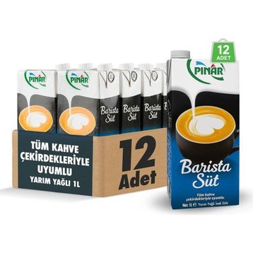 Pınar Barista 1 lt Yarım Yağlı İnek Sütü