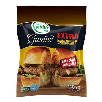 Pınar Gurme 220 gr Extra Cheddarlı Dana Burger