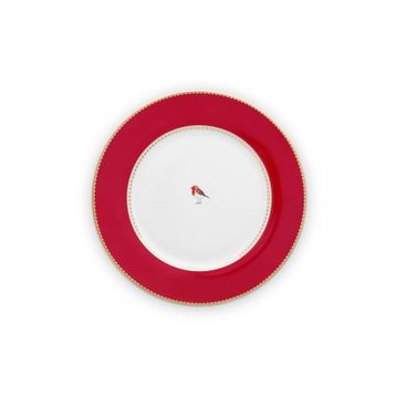 PIP STUDIO 26.5 cm Love Birds Kırmızı Yemek Tabağı