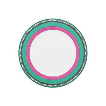 PIP STUDIO Chique 28 CM Pembe Yeşil Çizgili Tabak