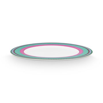 PIP STUDIO Chique 28 CM Pembe Yeşil Çizgili Tabak