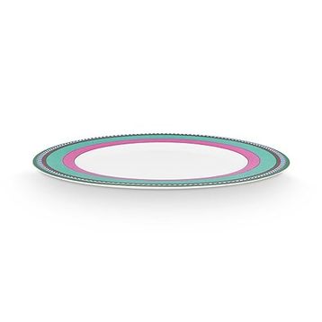 PIP STUDIO Chique 28 CM Pembe Yeşil Çizgili Tabak