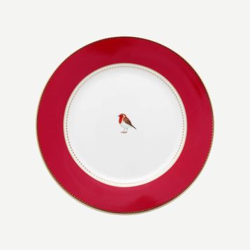 PIP STUDIO Love Birds Collection Kırmızı Porselen 21 cm Kahvaltı Tabağı
