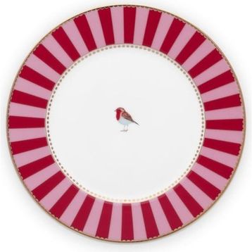 PIP STUDIO Love Birds Kırmızı Pembe Porselen 17 cm Pasta Tabağı