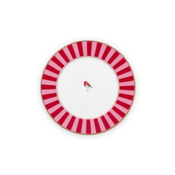 PIP STUDIO Love Birds Kırmızı Pembe Porselen 17 cm Pasta Tabağı