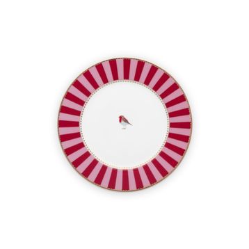 PIP STUDIO Love Birds Kırmızı Pembe Porselen 17 cm Pasta Tabağı