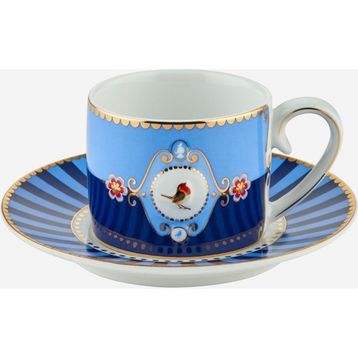 PIP STUDIO Love Birds Porselen 90 ml Mavi Kahve Fincanı
