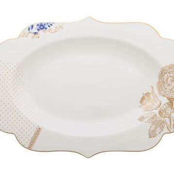 PIP STUDIO Royal Beyaz 40 cm Oval Tepsi