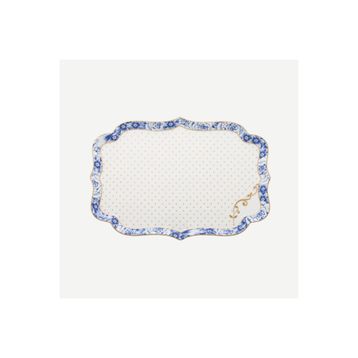PIP STUDIO Royal White Collection Mavi Beyaz 26 cm Porselen Tepsi