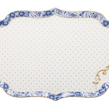 PIP STUDIO Royal White Collection Mavi Beyaz 26 cm Porselen Tepsi