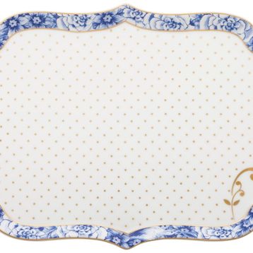 PIP STUDIO Royal White Collection Mavi Beyaz 26 cm Porselen Tepsi