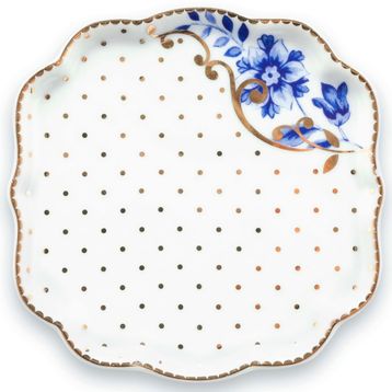 PIP STUDIO Royal White Mavi Beyaz Porselen 10 cm Çay Tabağı