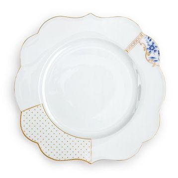 PIP STUDIO Royal White Mavi Beyaz Porselen Yemek Tabağı