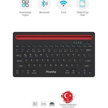 Piranha 2376 Mini TKL Kablosuz Bluetooth Klavye