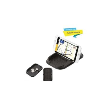 Piranha 5412 3D Siyah Kaydırmaz Telefon Tutucu