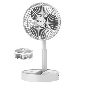 Piranha 5567 Beyaz Katlanır Şarjlı Masaüstü Fan