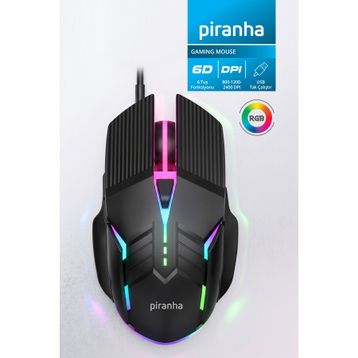 Piranha 7634 Kablolu 6D RGB Gaming Mouse