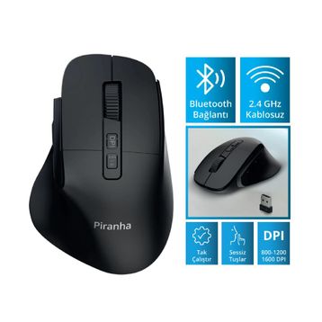 Piranha 7658 Optik Sessiz Bluetooth Kablosuz Mouse