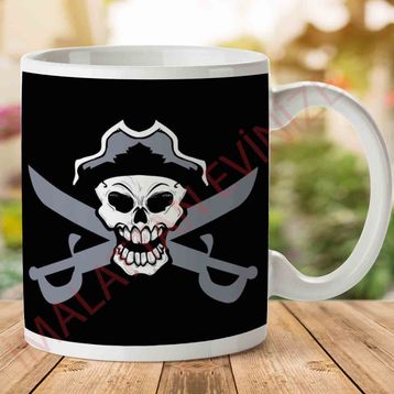 Pirate Skull And Cross Cutlass Baskılı Kupa